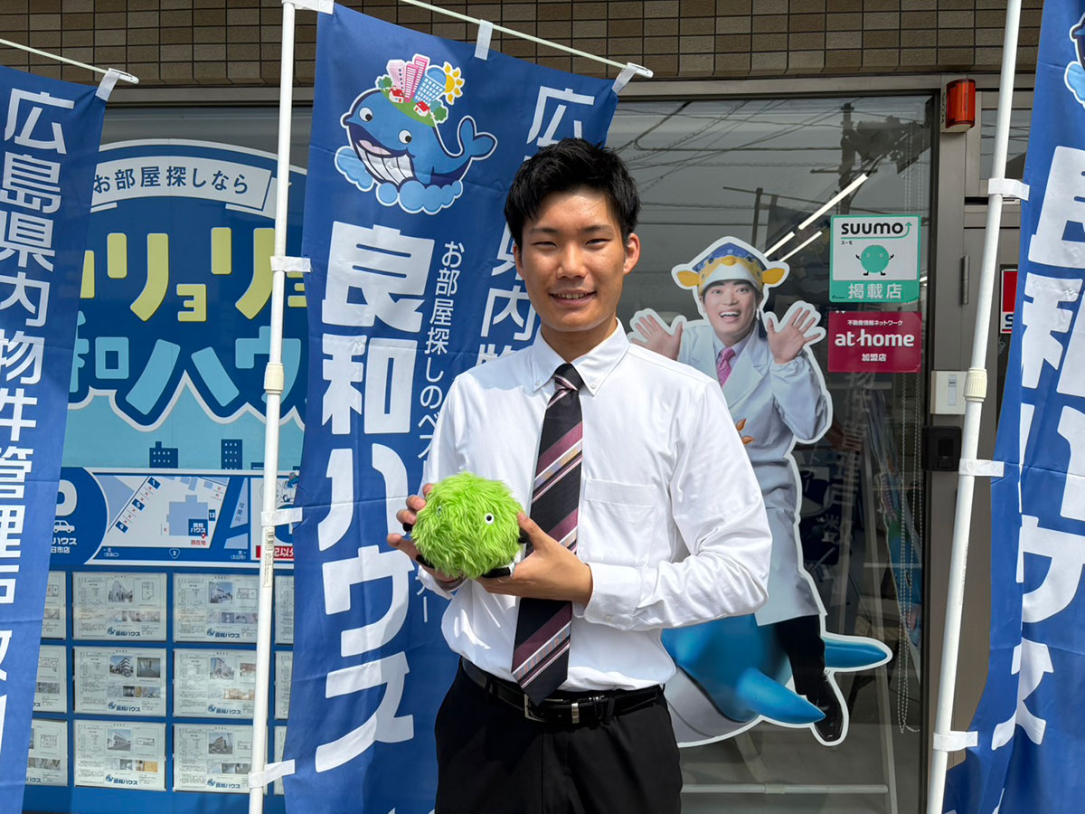 お客様のお部屋探しを全力サポート。物件写真の掲載や自車でのご案内など、スムーズなご提案を心がけています。