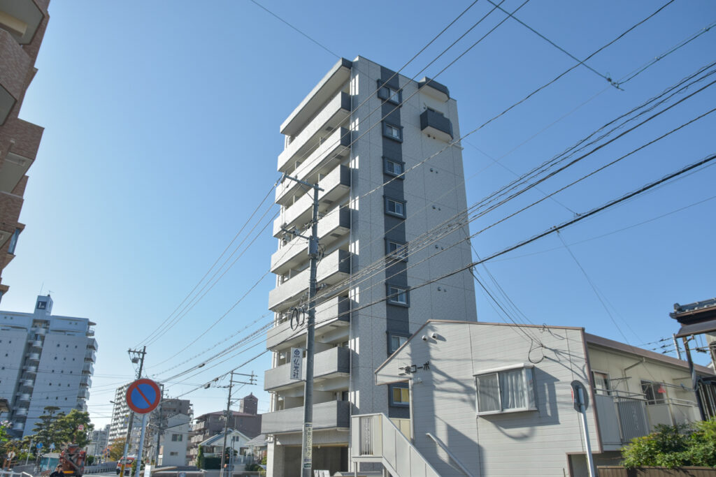 広島市東区牛田の新築賃貸マンション「ビーズヒルズ ステージ」の外観